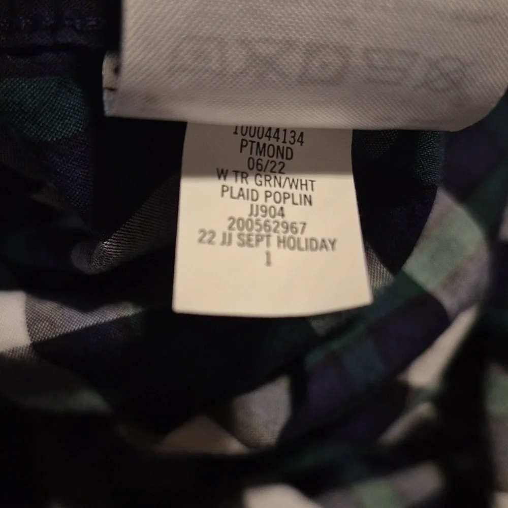 Janie and Jack boys size 8 navy, green white plaid button down shirt VGUC 2022 - Picture 6 of 7